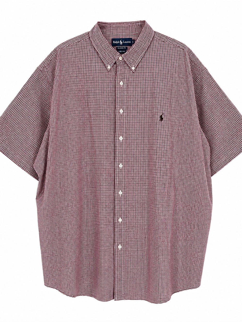 Ralph Lauren Classic Fit 3XB Big Red Check Button Front Short Sleeve Shirt - Picture 3 of 10